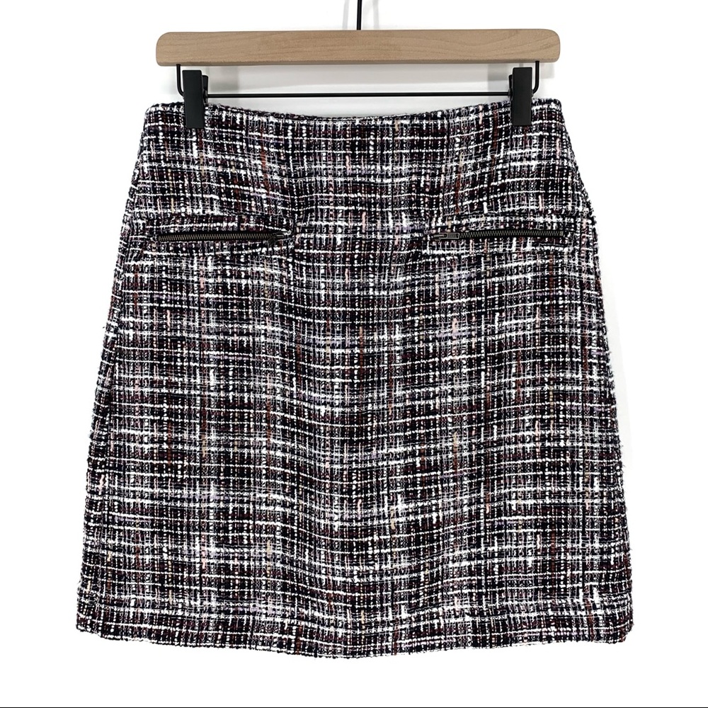 Loft Outlet Multicolor Tweed Shift‎ Mini Skirt